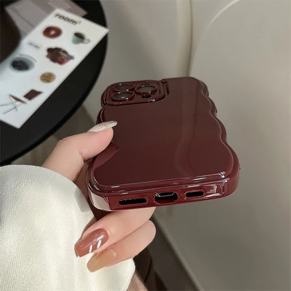 New Men Women Wave Phone Case For iPhone 12 13 14 15 16 Pro Max Shockproof Dissipate Heat Silicone Soft Cases Protective Shell
