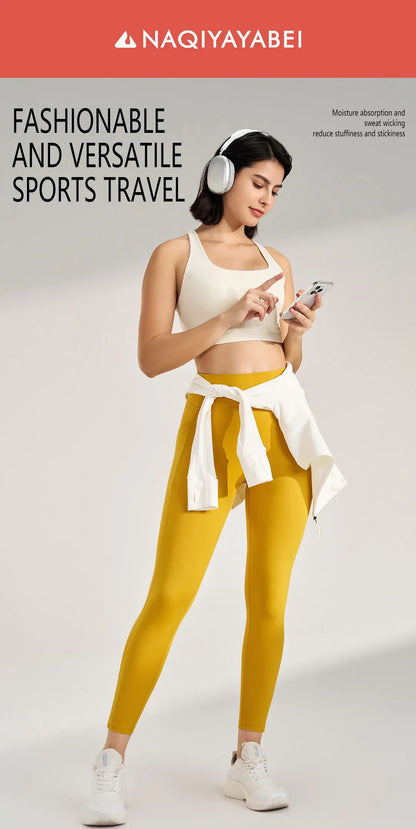 Women's High Waist Yoga Pants Peach Butt Stretch Leggings Outdoor Quick Dry Sweatpants Running Fitness No Trace Pants