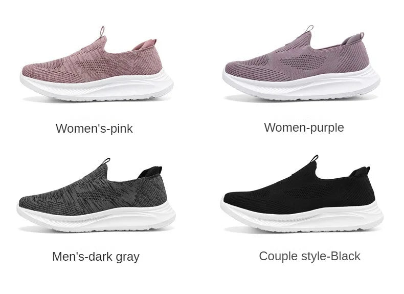 Women's Shoes 2024 Spring New Lightweight, Comfortable, and Fashionable One Step Anti slip Leisure Breathable Walking Shoes
