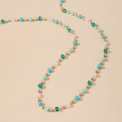 Necklace for Women Bohemian Colorful Beaded Fashion Jewelry Set On The Neck Party  Choker Chain  Femme Handwork Gift Daily
