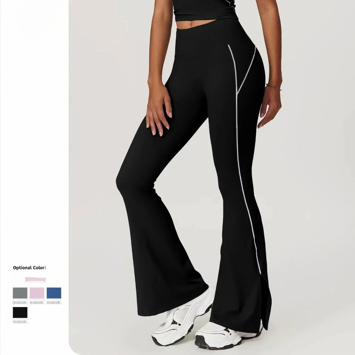 Yoga Pants Women High Waist Lift Hip Fitness Running Training Sweatpants Micro Pants Slim Slim Flared Pants Outer Wear