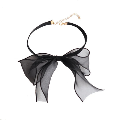 Black Choker Necklace For Women Elegant Lace Velvet Stretch Chain Gothic Flower Short Clavicle Neck Cord Aesthetic Jewelry Gift
