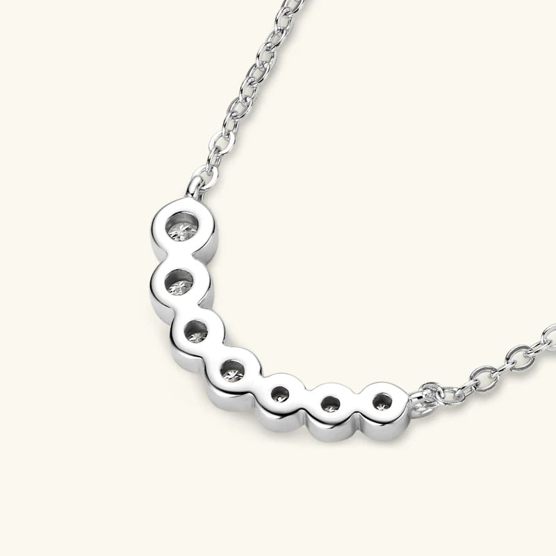 Lnngy Collares Mujer 925 Sterling Silver Clavicle Necklace For Women Exquisited 7 Stones Moissanite Pendant Necklaces Jewellry
