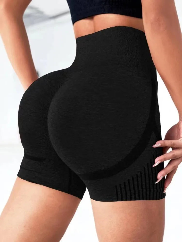 Women Yoga Shorts High Waist Workout Shorts Fitness Yoga Lift Butt Fitness Ladies Gray Yoga Gym Running Short Pants Sportswear