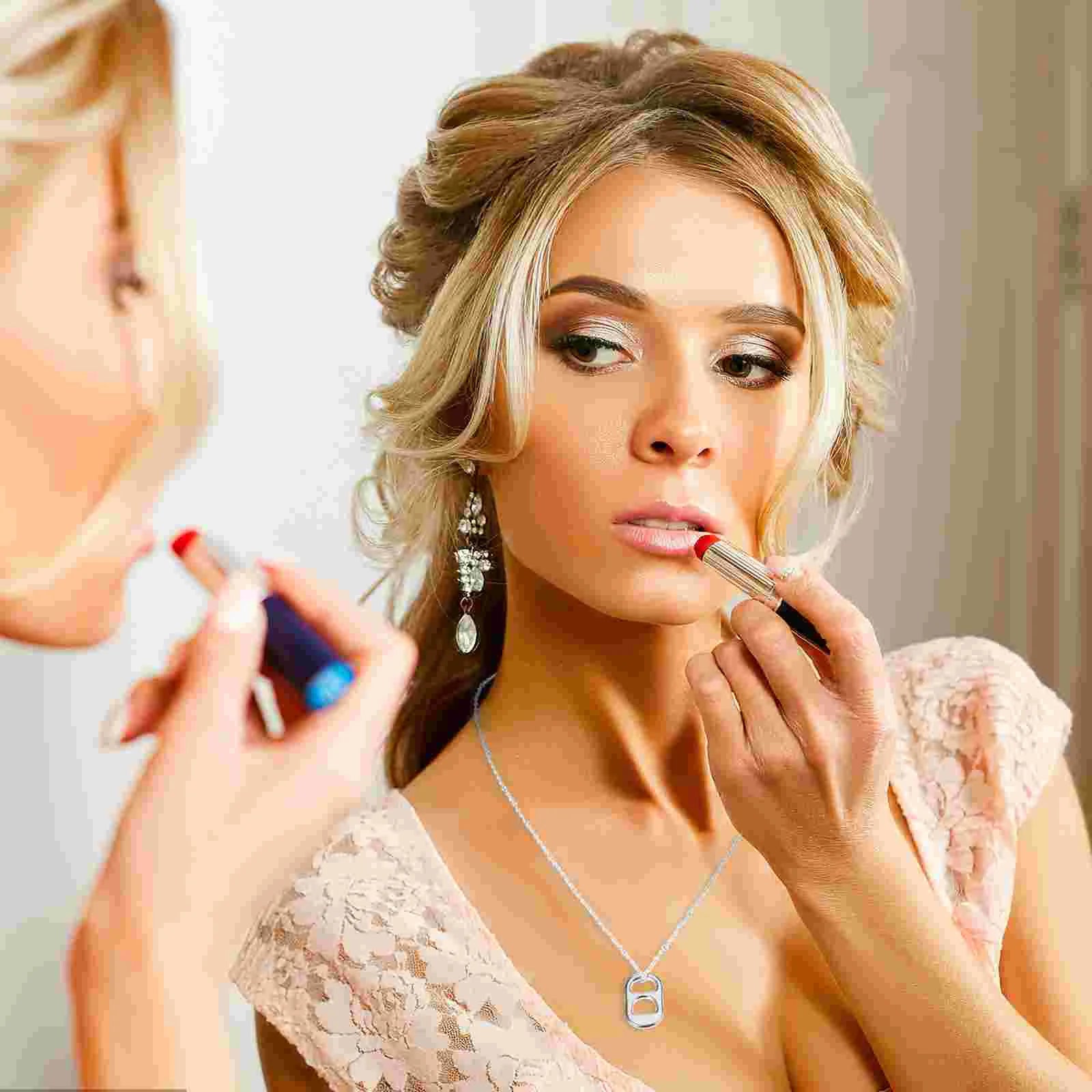 2 Pcs Pull-up Necklace Cute Necklaces Aesthetic Girlfriend Simple for Women Ladies Vintage Trendy
