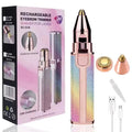 Face Hair Remover LED Ligh Painless Hair Shaver Trimmer Blade Facial Hair Removal 2 IN 1 Electric Eyebrow Trimmer Razor