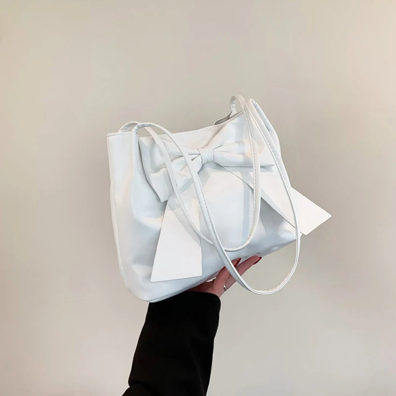Fashion Bow Handlebags For Women Shoulder Bags Leisure Armpit Bag Shopping Versatile Bags Dumpling Handbag Female Hand Bags