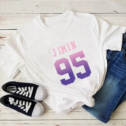 Tops for Women V(taehyung) Jungkook Fan T Shirt Women Suga Kpop Harajuku Tshirt Woman Tshirts Aesthetic Clothes