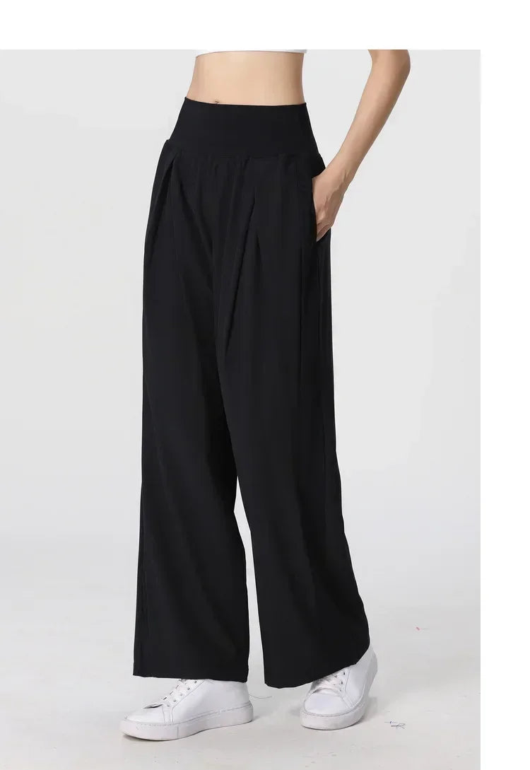 Yoga Pants Outdoor Loose Athletic Casual Pants Running Fitness Wide Leg Pants