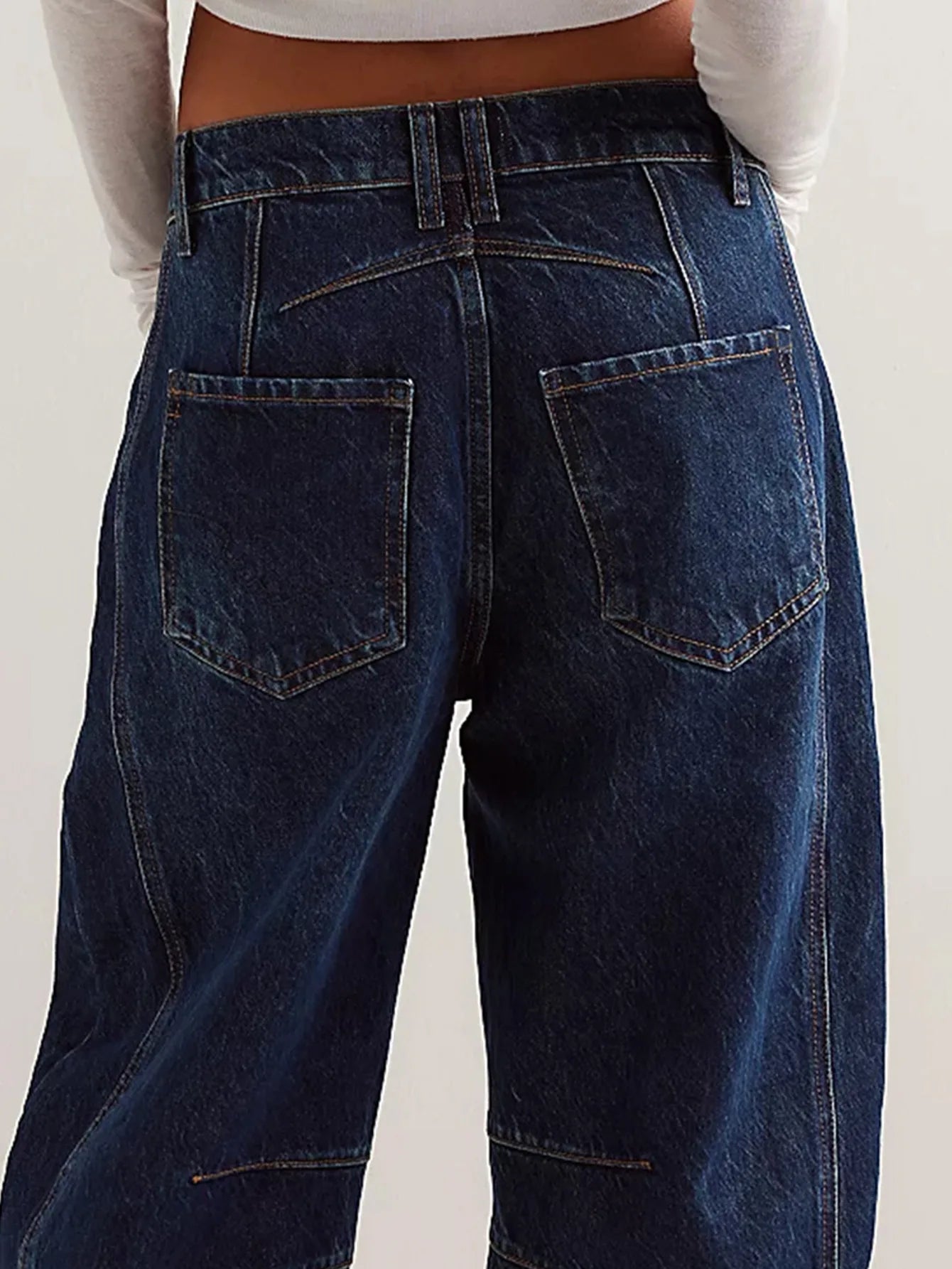 Women's Four Seasons New Fashion Low-rise Jeans Casual Loose Wash Wide-leg Pants Women's Simple Comfortable Straight Leg Jeans