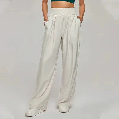 New Yoga Pants Women Loose Wide Leg High Waist Fitness Quick Dry Running Sweatpants