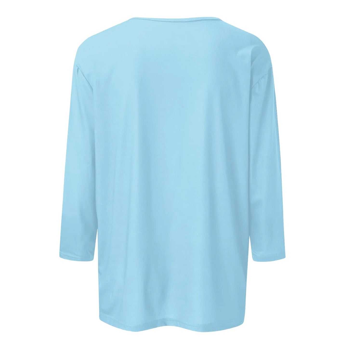 Women Summer Tops Round Neck Three Quarter Sleeve Comfortable Print T Shirt Blouse Women T Shirt muticolor t shirt tops