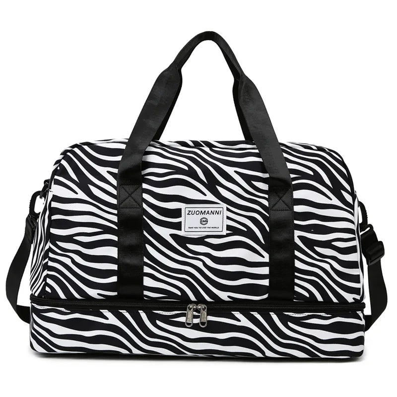 Large Gym Duffel Bag for Women and Men Travel Bag with Shoe and Wet Clothes Compartments Carry On Shoulder Tote Bags
