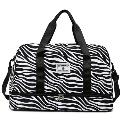 Large Gym Duffel Bag for Women and Men Travel Bag with Shoe and Wet Clothes Compartments Carry On Shoulder Tote Bags