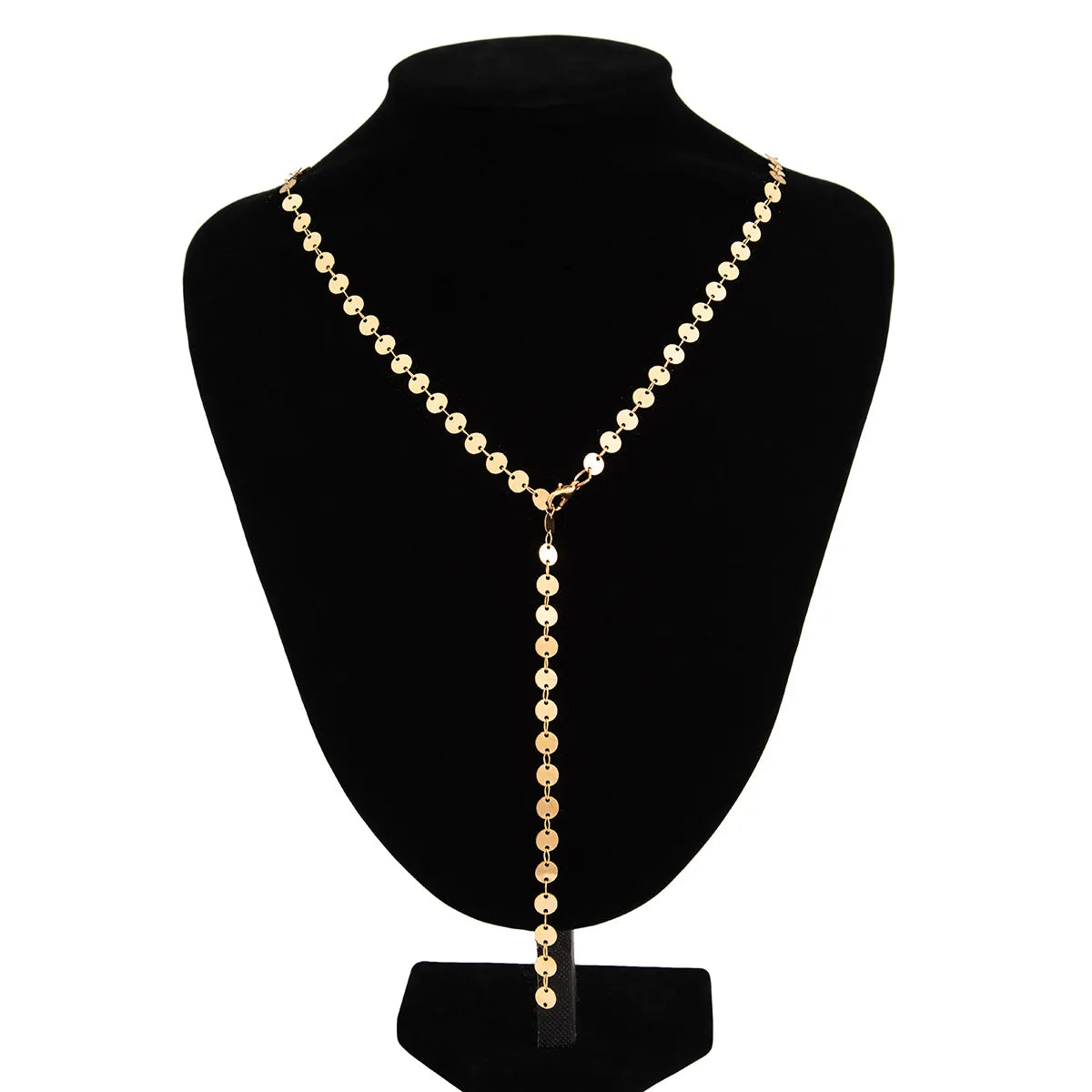 New Chic Long Round Necklaces for Women Teens Girls Sexy Y Necklace Collar Layered Metal Chain Personaliz Simply Jewelry