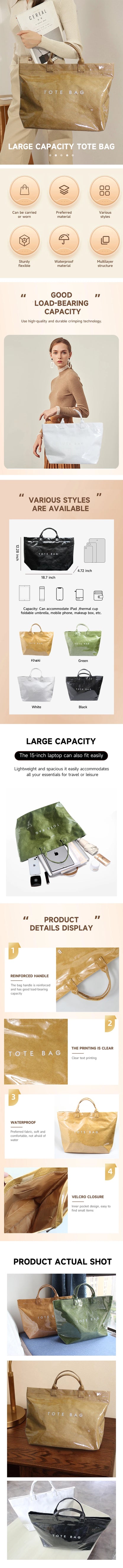 Women's Tote Bags New Solid Color Bag Simple Outdoor Leisure Large -capacity bag Work Commuter Fashion Bag