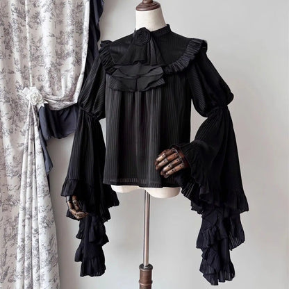 Japanese Skirts for Women 2025 Faldas Mujer De Moda High Waist A-line Jupe Lolita Style Patchwork Lace Vintage Long Skirt 49C903
