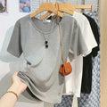 2025 Women T Shirt Girls T-Shirt Woman Clothes Tops Tshirt Female Short Sleeve Spring Tee Sexy Y2k Top White New