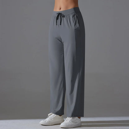 Sunscreen Yoga Pants For Women Straight UV Protection Leg Sweatpant Loose Tracksuit Wide Leg Outdoor Gym Runing Casual Clothes