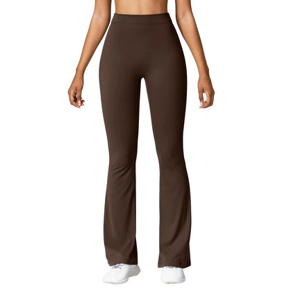 Women'S Slim Fit Yoga Pants Womens Stretch Yoga Leggings Fitness Running Gym Sports Full Length Active Pants Flared Trousers