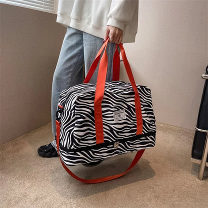 Large Gym Duffel Bag for Women and Men Travel Bag with Shoe and Wet Clothes Compartments Carry On Shoulder Tote Bags