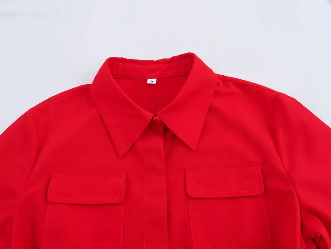 Women's Dresses New Spring 2025 Red Dress Elegant and Romantic Passionate and Unrestrained Belt Embellishment