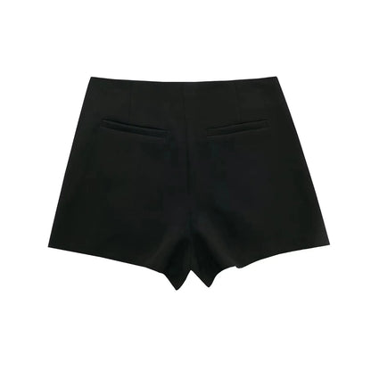 TRAF Women's Skort High Waist Brown Skirt Pants Stylish Summer Pink Black Mini Skirt Shorts Asymmetric Casual Off White Skort