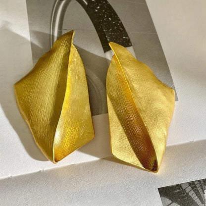 Trendy Jewelry European and American Design Exaggerative Metal Geometric Earrings For Women Party Gifts Ear Accessories