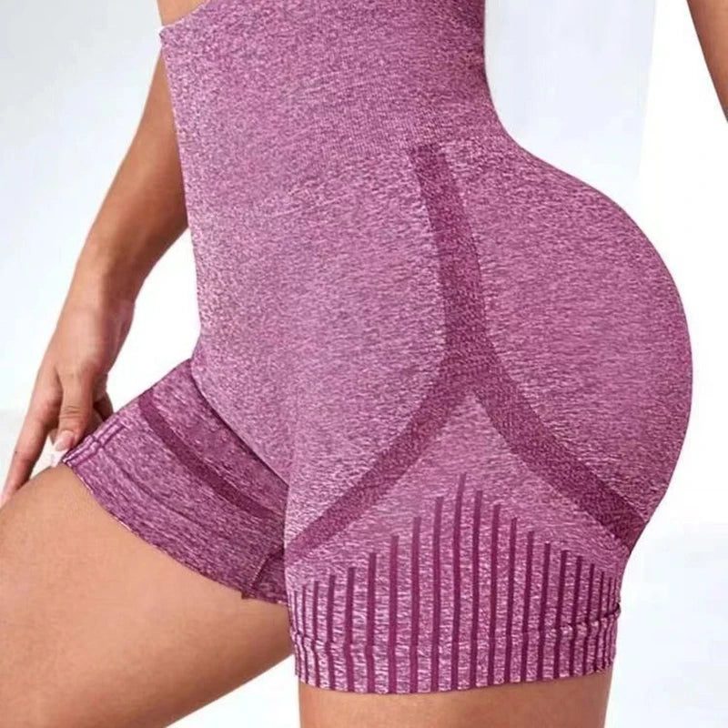 Women Yoga Shorts High Waist Workout Shorts Fitness Yoga Lift Butt Fitness Ladies Gray Yoga Gym Running Short Pants Sportswear