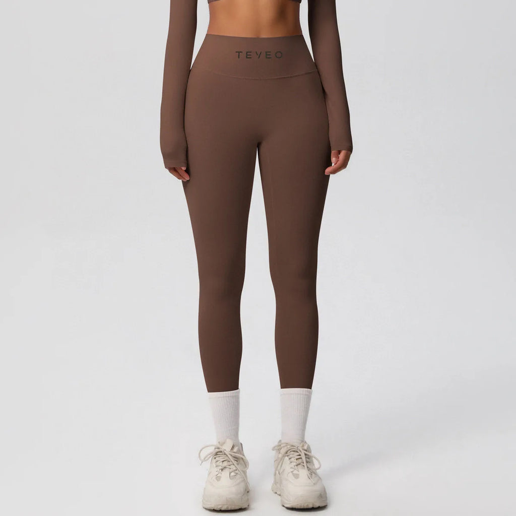 2025 Women's Alphabet Yoga Pants Double-sided High-waisted Quick-drying Fitness Wear Outdoor Running Leggings TEVEO summerr