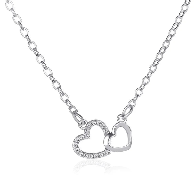 Two Round Shaped Necklaces Female Exquisite Geometric Women Chain Choker Neck Necklace Birthday Gift For Ladies Fashion Jewelry