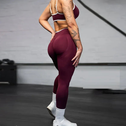 New Seamless Yoga Legging for Women Scrunch Butt Lifting Gym Legging Workout Yoga Pants Low Ribbed Waistband Sports Tights