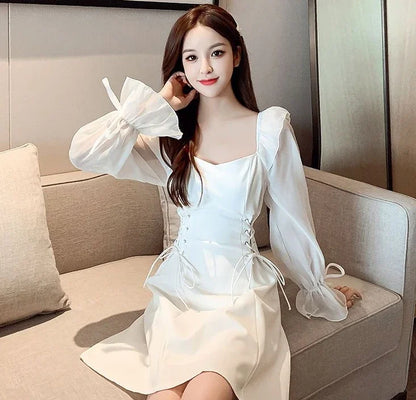 Female Dresses  Coquette Women's DressSilk Satin Chiffon Sexy Black Holiday New Features Korean Style Clothing Cheap Casual X In