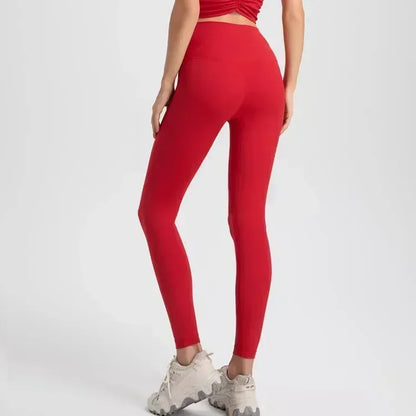 Yoga Pants No Embarrassment Line Sports Fitness Pants Tight Peach Lift Hip High Waist Nude Yoga Leggings