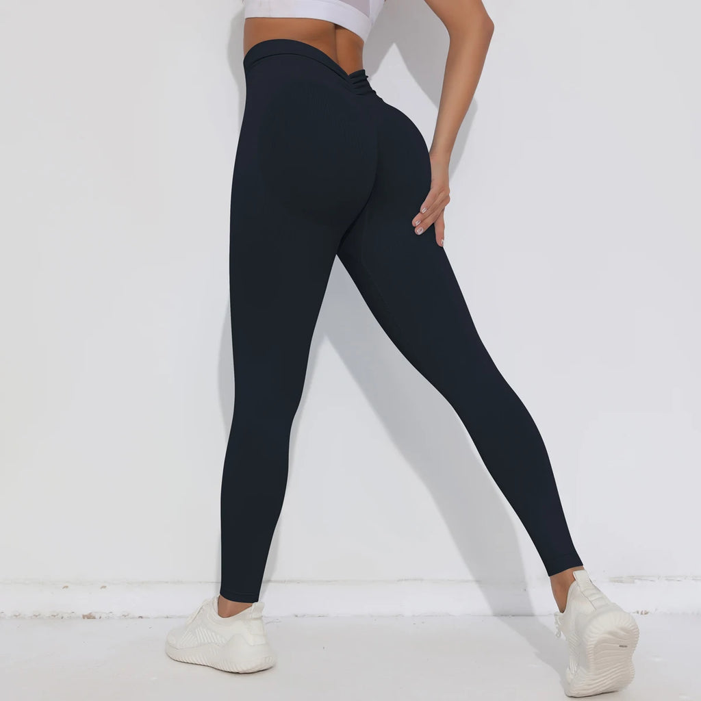 V Butt Yoga Pant Women Fitness Running Pants Tummy Control Slimming Booty Leggings Quick Drying Cycling Workout