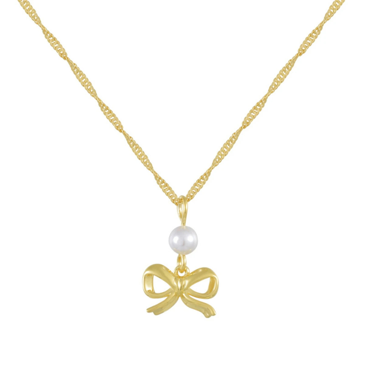 New Bow Necklace for Women's Light Luxury Instagram, Small and Versatile Best Friend Collar Chain with Color Protection