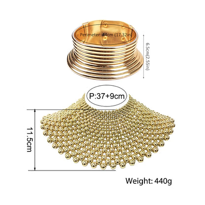 Indian Necklaces for Women Brand African Jewelry Handmade Beaded Statement Collar Beads Choker Necklace Wedding Dress