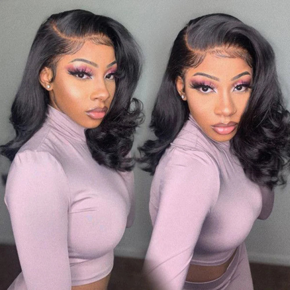 Glueless Body Wave Wear And Go Human Hair Wigs Bob Wigs For Women Ready To Go 4x4 Pre Cut Wig With Baby Hair