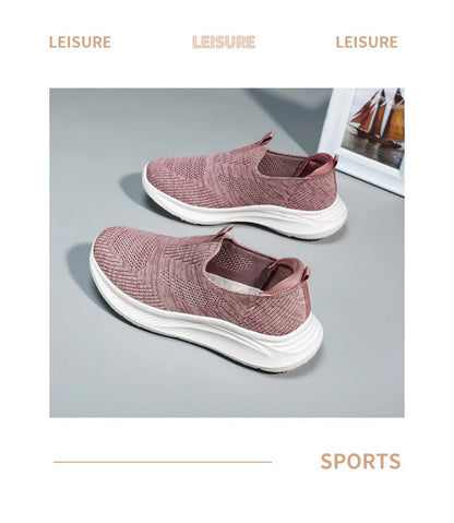 Women's Shoes 2024 Spring New Lightweight, Comfortable, and Fashionable One Step Anti slip Leisure Breathable Walking Shoes