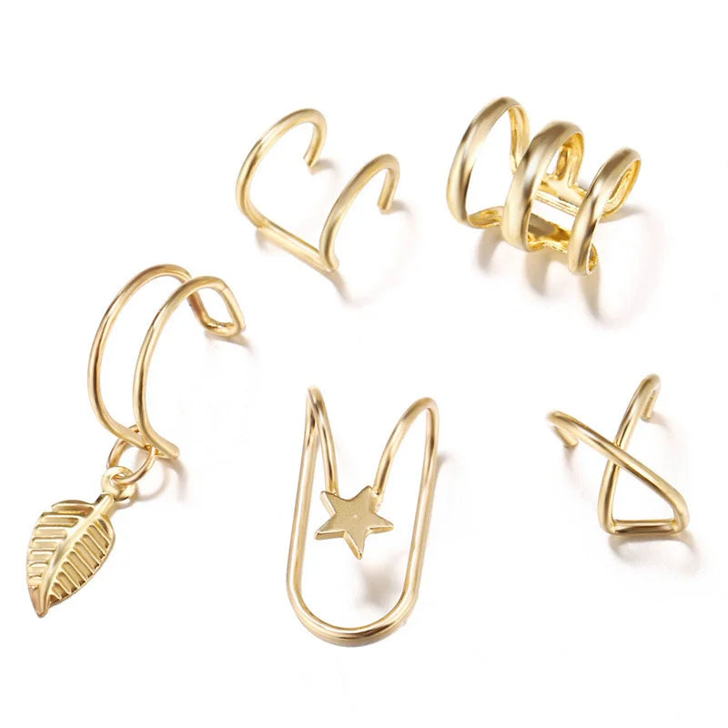 Fashion Exquisite Rhinestone Decor Ear Cuff earring for Woman Ear 2022 Summer New Arrival Christmas Jewelry Gift