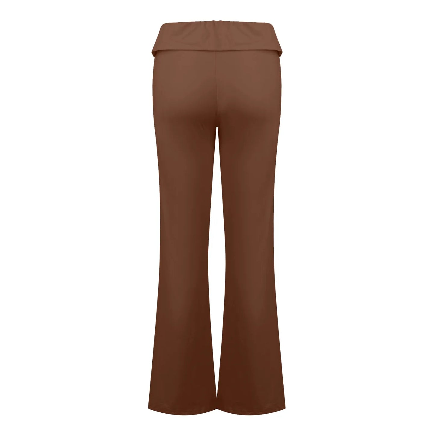 Long Pants Women Fashion Trousers Solid Elastic Leggings Flare Bottoms High Waist Wide Leg Athletic Yoga Bell Pants Summer