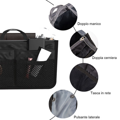 Women Make Up Cosmetic Bag Travel Handbag Nylon Large Container Make Up Case Organizer Bags Ladies Foldable Purse Clutch Bag