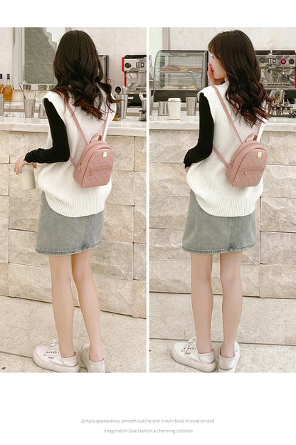 Women's bag 2024 ladies bags double pocket embroidered fashionable small book bag women's shoulder bag