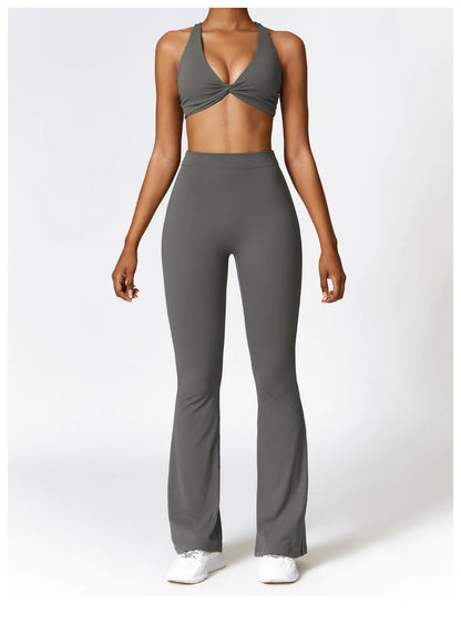 Yoga Leggings Flared Pants Women High Waist Slim Female Workout Long pant Gym Push Up Fitness Running Quick Dry SportWear