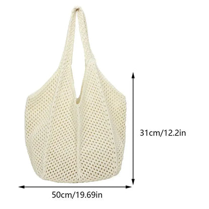 Women's Shoulder Bags Casual Straw Wicker Woven Ladies Handmade Totes Large Capacity Summer Beach Female's Messenger Bag