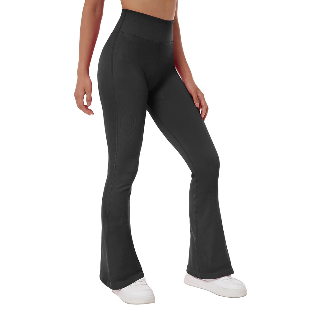 Yoga Leggings for Fitness  Women Casual Flare Pants High Waist Sports Workout Yoga Pants Gym Tights Flare Leggings Female