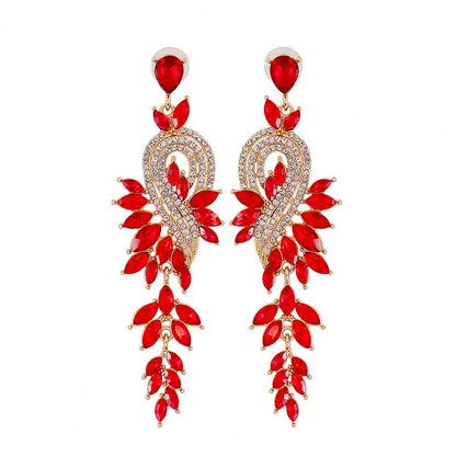 1 Pair Dangle Earrings Faux Crystal Stud Earrings Jewelry Elegant Long Drop Earrings Brincos Pendant Jewelry Ear Accessories