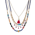 Bohemian Multilayer Handmade Colorful Beads Chain Pendant Necklaces For Women Girls Accessories Fashion Wedding Jewelry Gifts