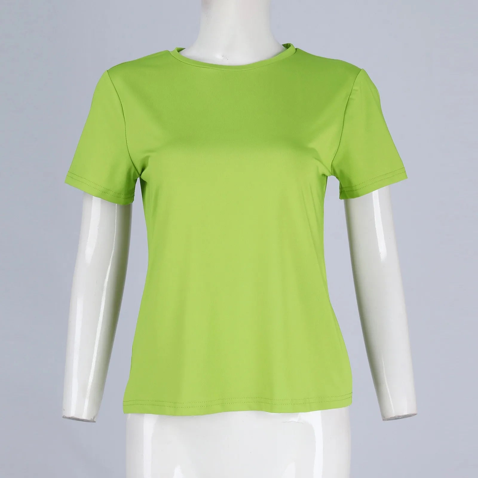 Women Sexy slim fit tops Short Sleeve Soild Sexy Tee blouse Slim Fit Tight Crop-Top t Shirt clothes for women top mujer traf