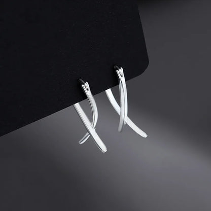 Trendy Jewelry Simply Earrings Unique Geometry Earrings For Women Gift Earings Fashion Jewelry Korean Silver Color Earrings